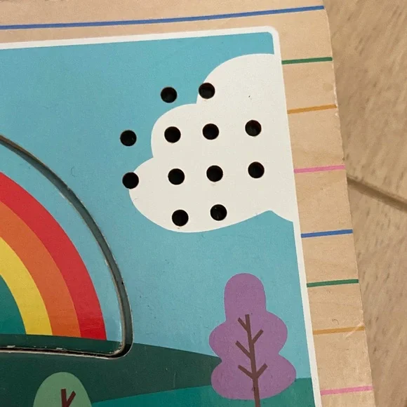 Melissa & Doug Ms Rachel singing Colorful Wooden Puzzle with Rainbow and Animals - Picture 5 of 5